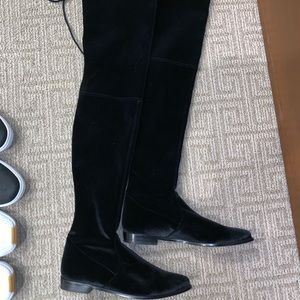 Stuart Weitzman The Lowland Boot Black Suede